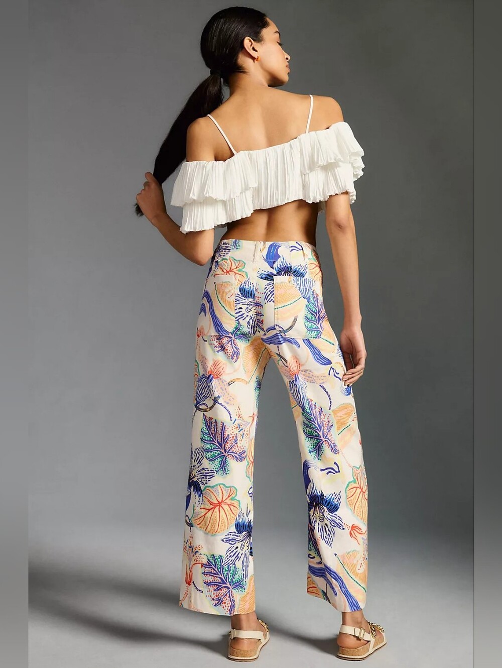 Maeve Colette Cropped Wide-Leg Pants: Sarah Gordon Artist Edition 25 - Picture 13 of 13